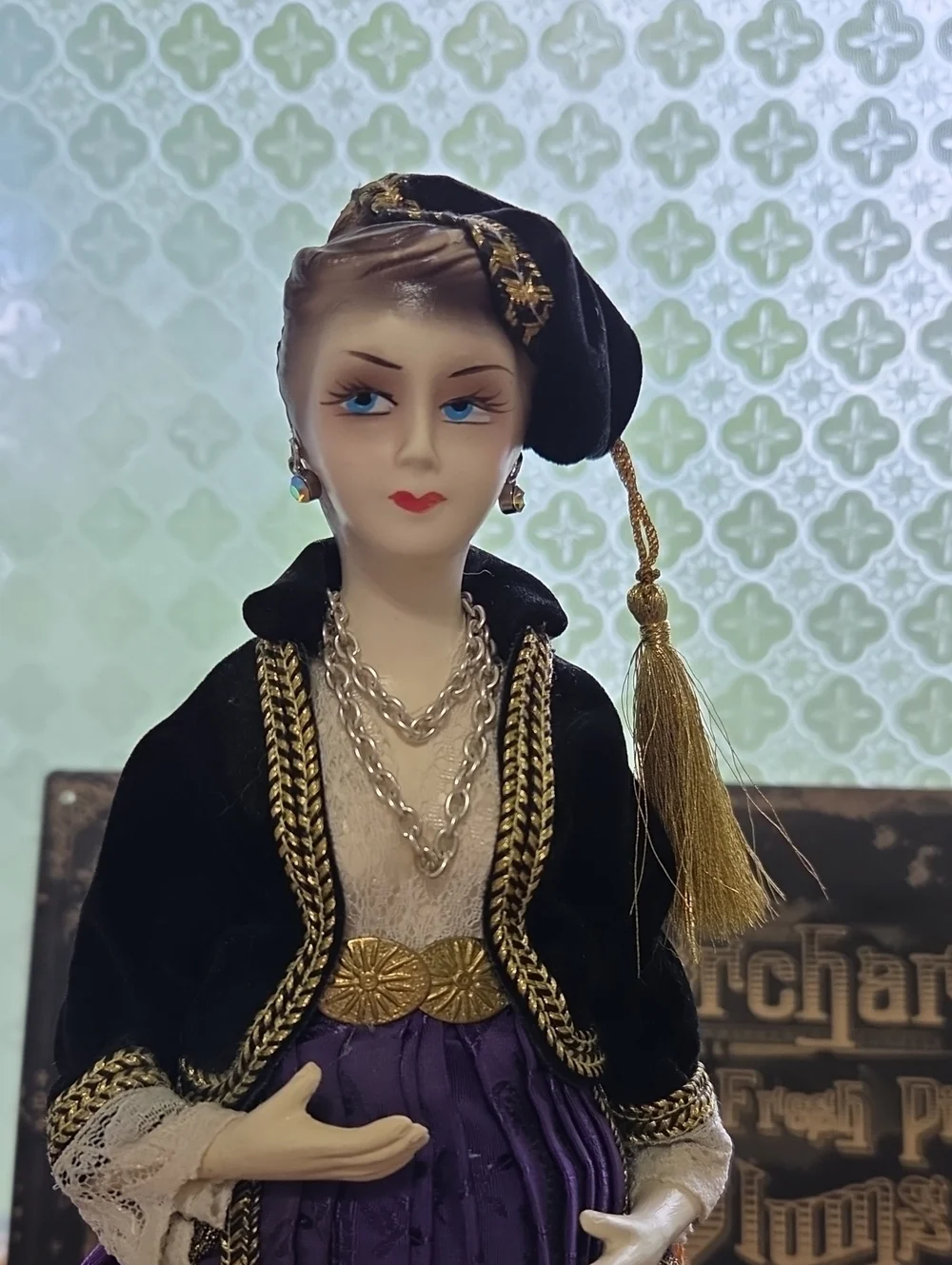 Handcrafted Greek Traditional Costume Porcelain Doll